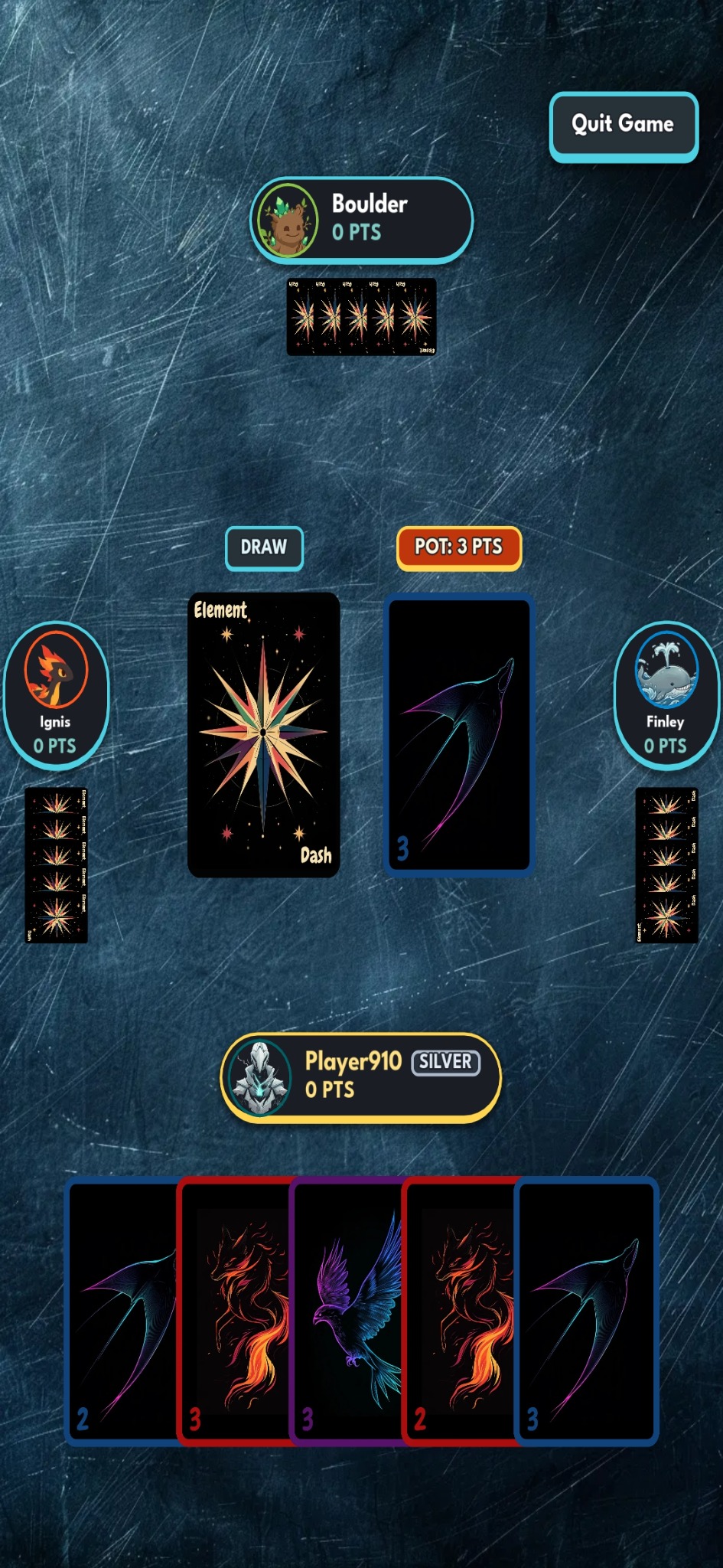 Element Dash alternate card art during a multiplayer match